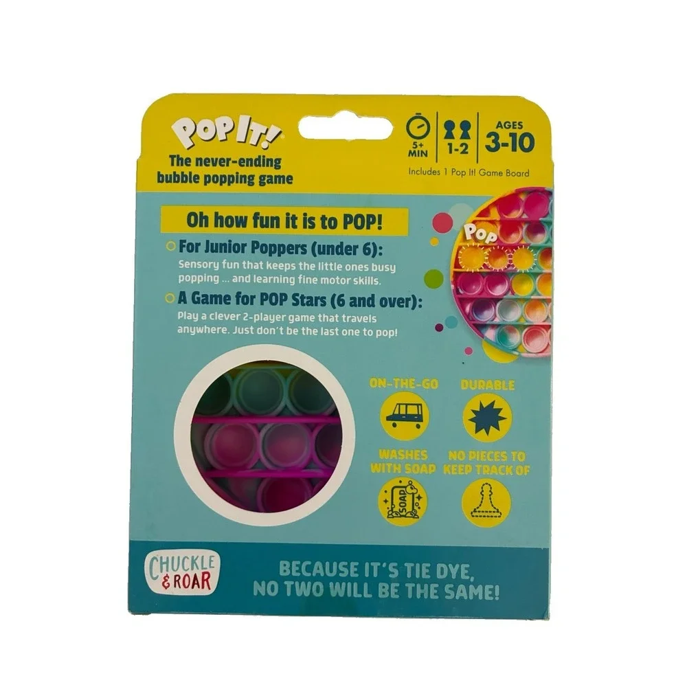 Chuckle & Roar POP IT: Tie Dye LETTERS & NUMBERS New in Box (AGES 3-10)